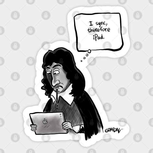 Descartes Sticker by Grasdal